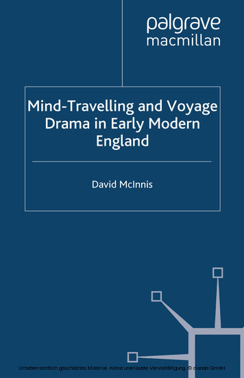 Mind-Travelling and Voyage Drama in Early Modern England main product photo