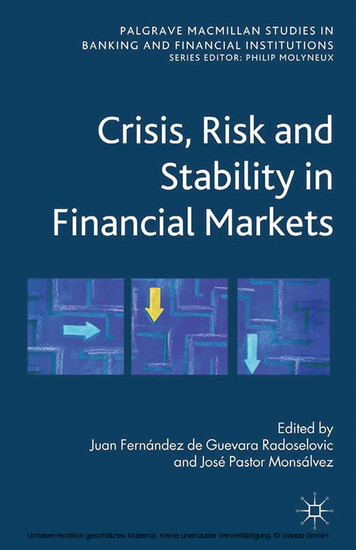 Crisis, Risk and Stability in Financial Markets main product photo