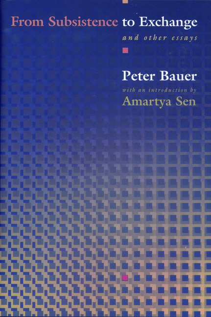 From Subsistence to Exchange and Other Essays main product photo
