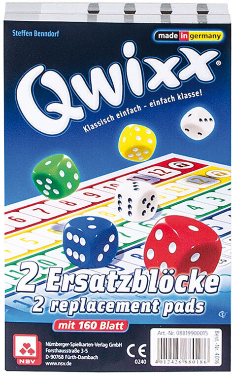 Qwixx - Das Original - Ersatzblöcke main product photo