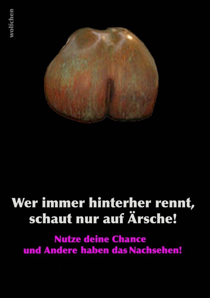 Wer immer hinterher rennt, schaut nur auf Ärsche! main product photo