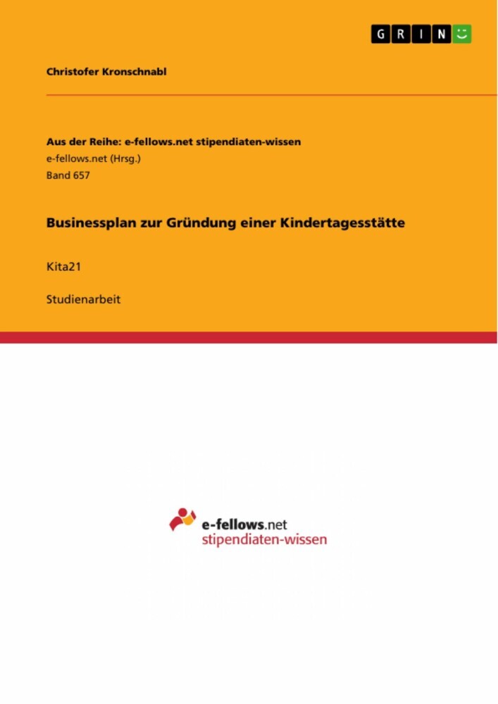 Businessplan zur Gründung einer Kindertagesstätte main product photo