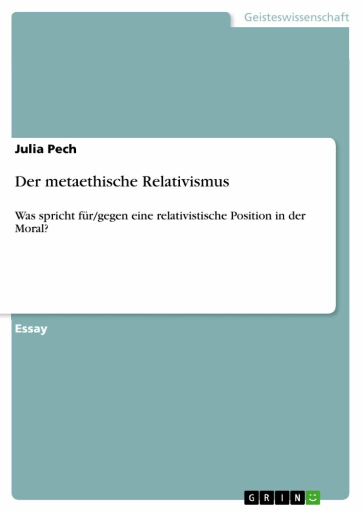 Der metaethische Relativismus main product photo