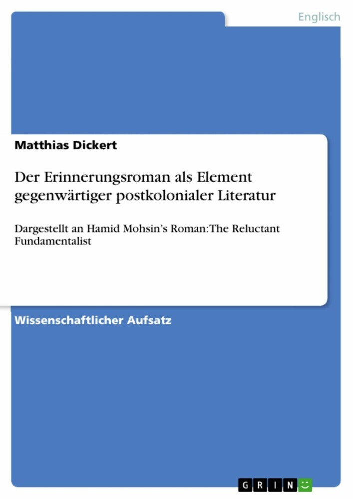 Der Erinnerungsroman als Element gegenwärtiger postkolonialer Literatur main product photo
