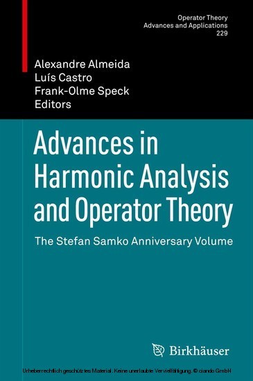 Advances in Harmonic Analysis and Operator Theory main product photo