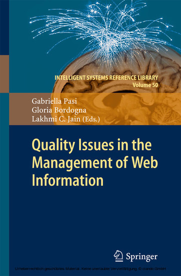 Quality Issues in the Management of Web Information main product photo