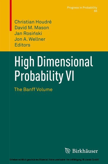High Dimensional Probability VI main product photo