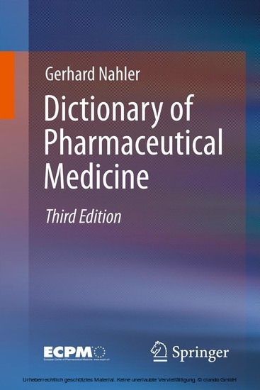 Dictionary of Pharmaceutical Medicine main product photo