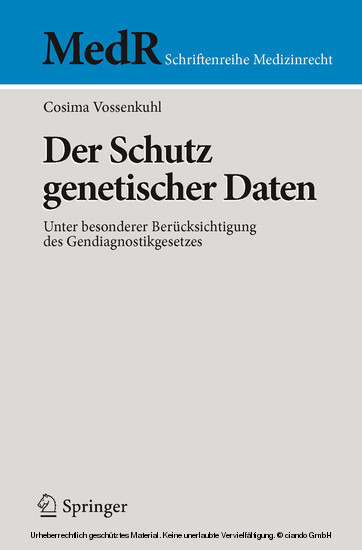 Der Schutz genetischer Daten main product photo