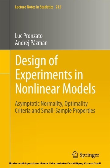 Design of Experiments in Nonlinear Models main product photo