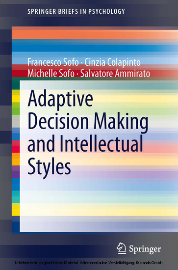 Adaptive Decision Making and Intellectual Styles main product photo