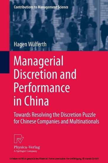 Managerial Discretion and Performance in China main product photo