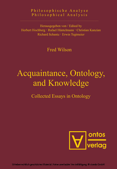 Acquaintance, Ontology, and Knowledge main product photo