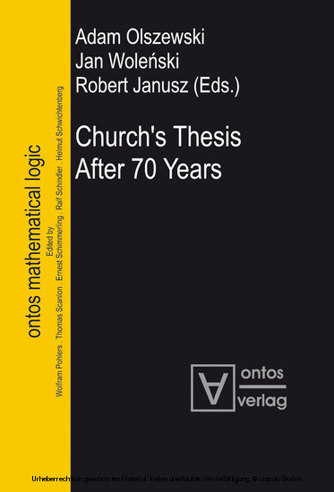 Church's Thesis After 70 Years main product photo