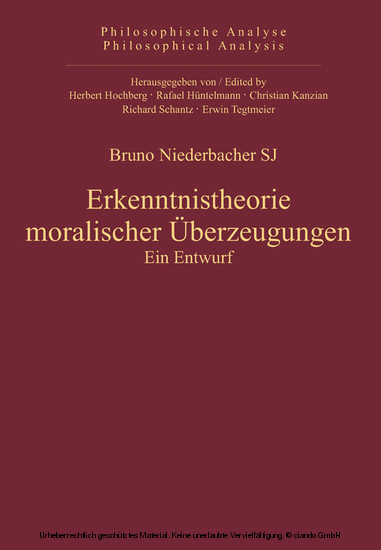 Erkenntnistheorie moralischer Überzeugungen main product photo
