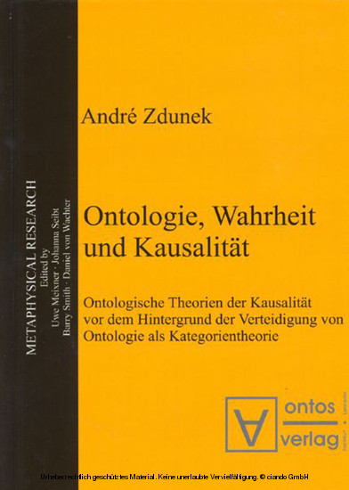 Ontologie, Wahrheit und Kausalität main product photo