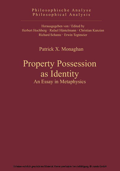 Property Possession as Identity main product photo