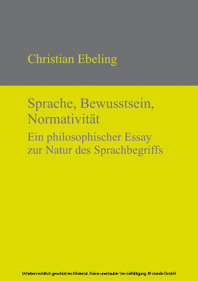 Sprache, Bewusstsein, Normativität main product photo