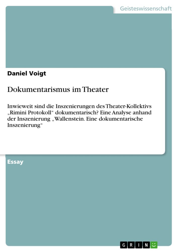 Dokumentarismus im Theater main product photo