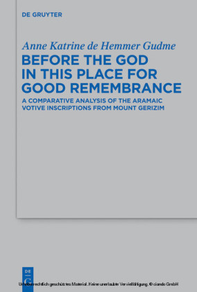 Before the God in this Place for Good Remembrance