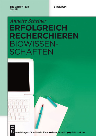 Erfolgreich recherchieren - Biowissenschaften main product photo