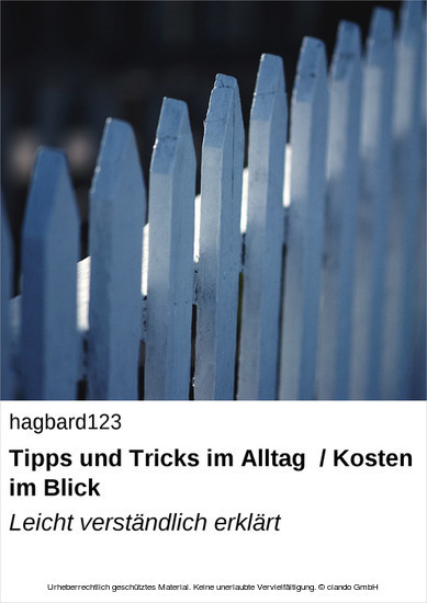 Tipps und Tricks im Alltag / Kosten im Blick main product photo