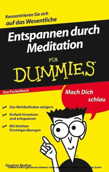 Entspannen durch Meditation für Dummies Das Pocketbuch main product photo