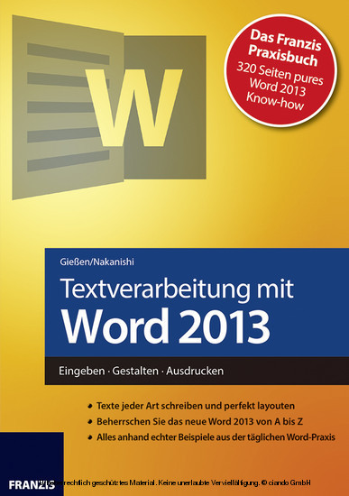 Textverarbeitung mit Word 2013 main product photo