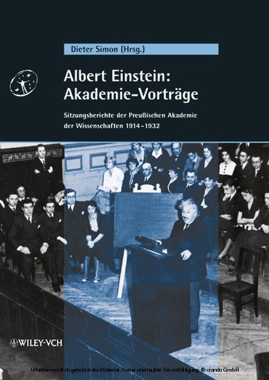 Albert Einstein: Akademie-Vorträge main product photo