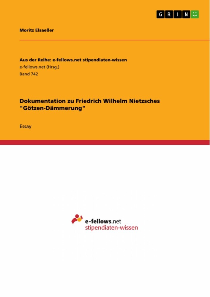 Dokumentation zu Friedrich Wilhelm Nietzsches 'Götzen-Dämmerung' main product photo