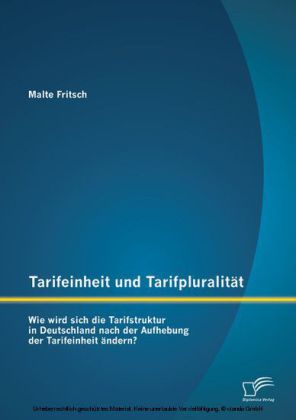 Tarifeinheit und Tarifpluralität: Wie wird sich die Tarifstruktur in Deutschland nach der Aufhebung der Tarifeinheit ändern? main product photo