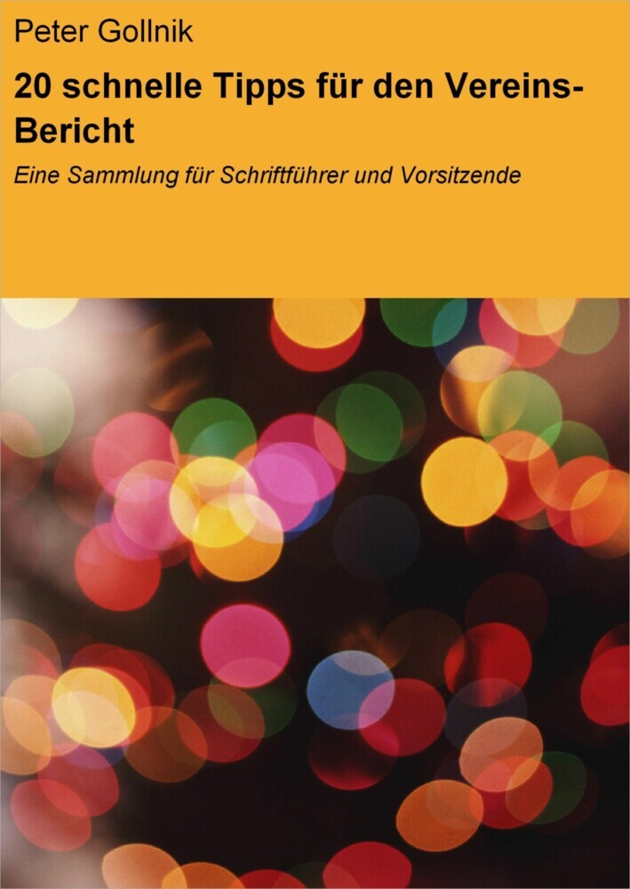 20 schnelle Tipps für den Vereins-Bericht main product photo