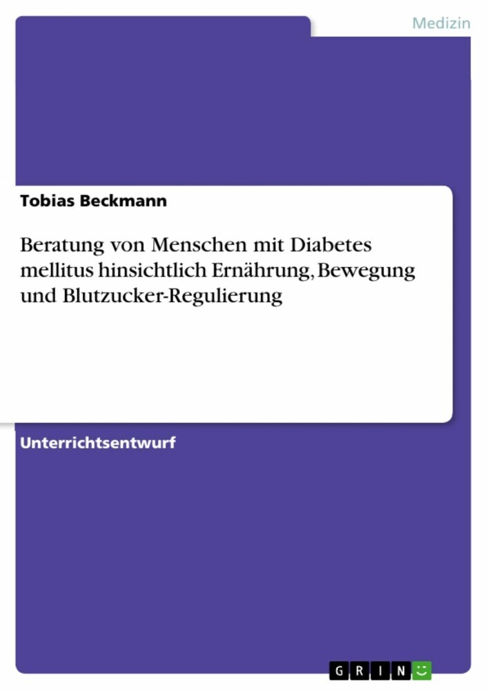 Beratung von Menschen mit Diabetes mellitus hinsichtlich Ernährung, Bewegung und Blutzucker-Regulierung main product photo