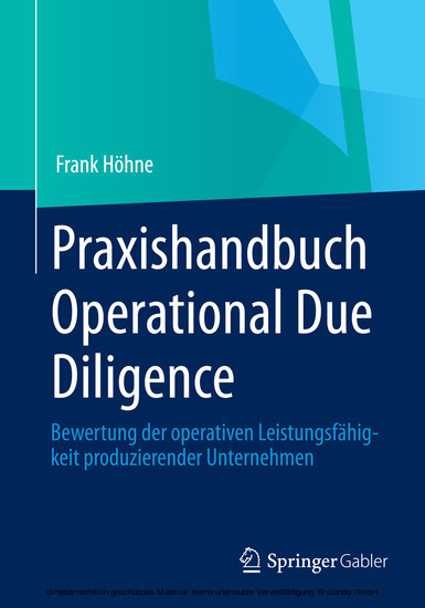 Praxishandbuch Operational Due Diligence main product photo