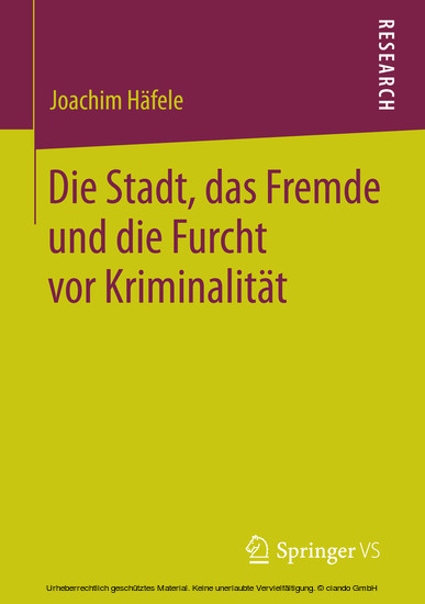 Die Stadt, das Fremde und die Furcht vor Kriminalität main product photo