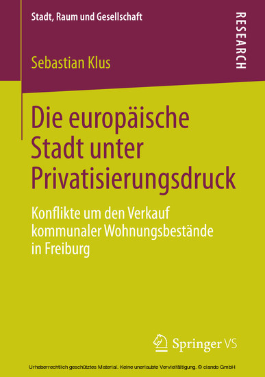 Die europäische Stadt unter Privatisierungsdruck main product photo
