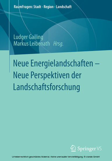 Neue Energielandschaften - Neue Perspektiven der Landschaftsforschung main product photo