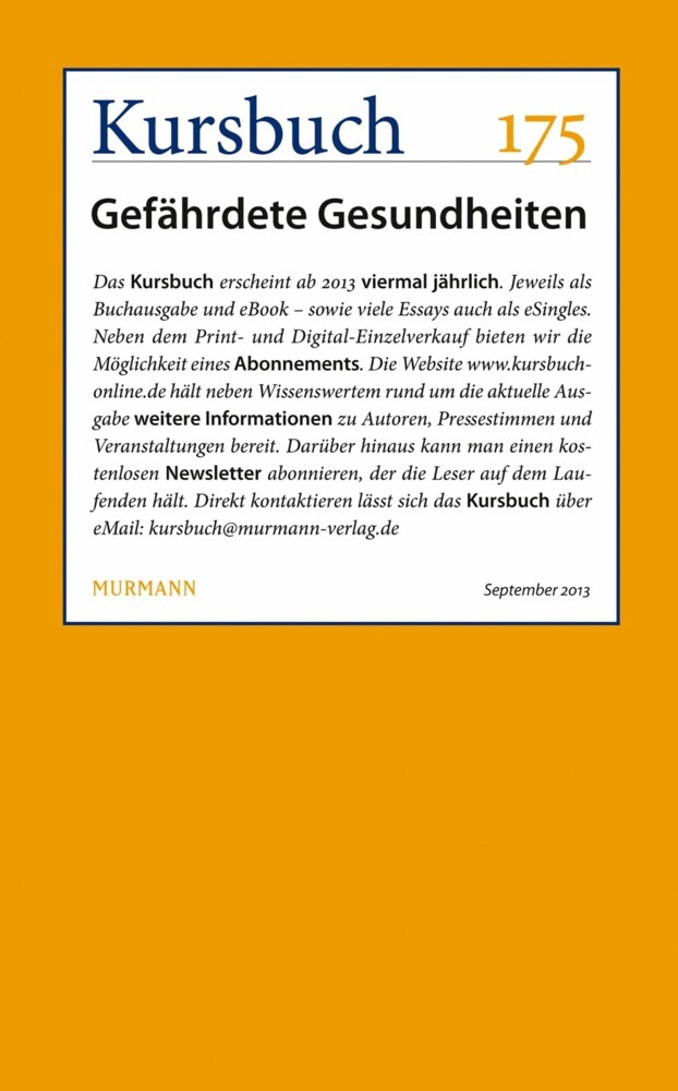 Kursbuch Nr. 175 main product photo