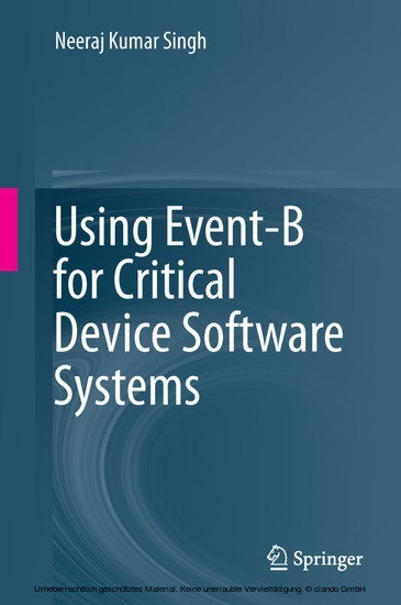 Using Event-B for Critical Device Software Systems main product photo