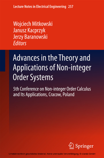 Advances in the Theory and Applications of Non-integer Order Systems main product photo