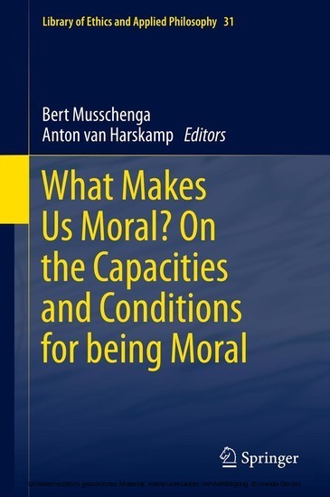 What Makes Us Moral? On the capacities and conditions for being moral main product photo