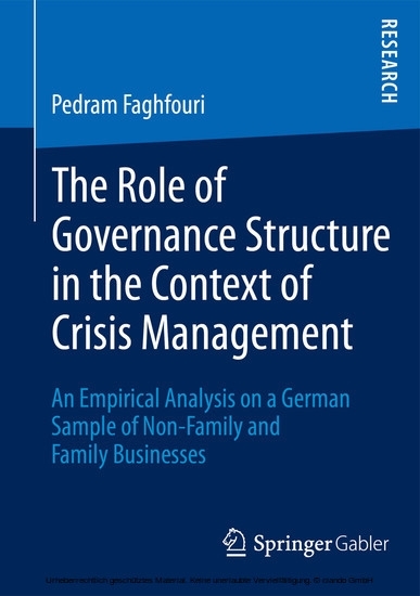 The Role of Governance Structure in the Context of Crisis Management main product photo