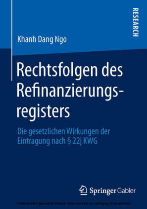 Rechtsfolgen des Refinanzierungsregisters