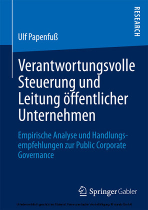 Verantwortungsvolle Steuerung und Leitung öffentlicher Unternehmen