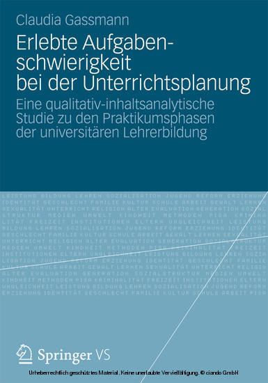 Erlebte Aufgabenschwierigkeit bei der Unterrichtsplanung main product photo
