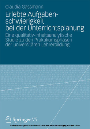 Erlebte Aufgabenschwierigkeit bei der Unterrichtsplanung