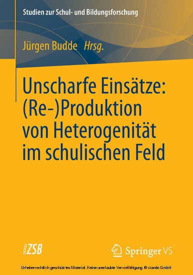 Unscharfe Einsätze: (Re-)Produktion von Heterogenität im schulischen Feld main product photo