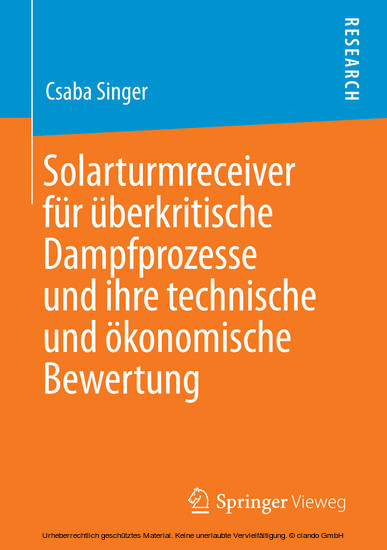 Solarturmreceiver für überkritische Dampfprozesse und ihre technische und ökonomische Bewertung main product photo