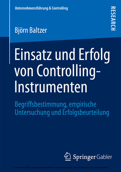 Einsatz und Erfolg von Controlling-Instrumenten main product photo