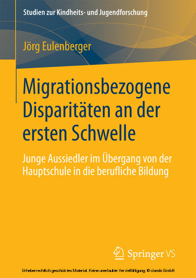 Migrationsbezogene Disparitäten an der ersten Schwelle. main product photo